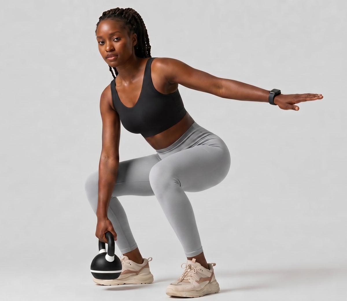 Twin Flex Leggings - Stone Frost Grey