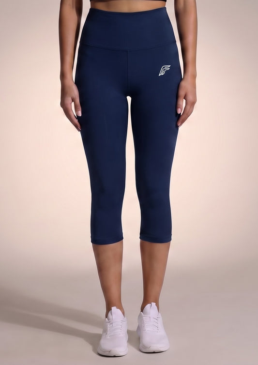 Hybrid 3/4 Capri Leggings - Kinetic Navy