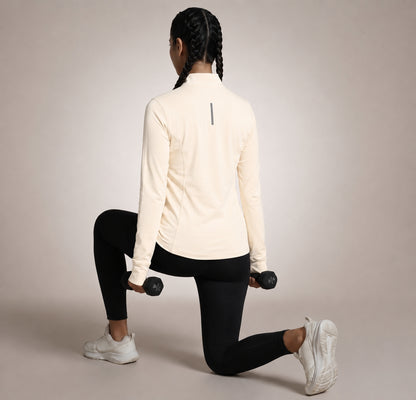 Dash Runner Half Zipper - Oatmeal Cream