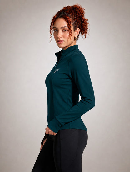 Dash Runner Half Zipper - Phantom Green