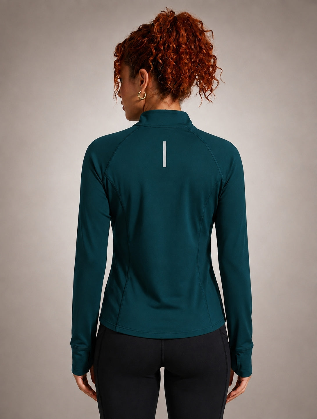 Dash Runner Half Zipper - Phantom Green