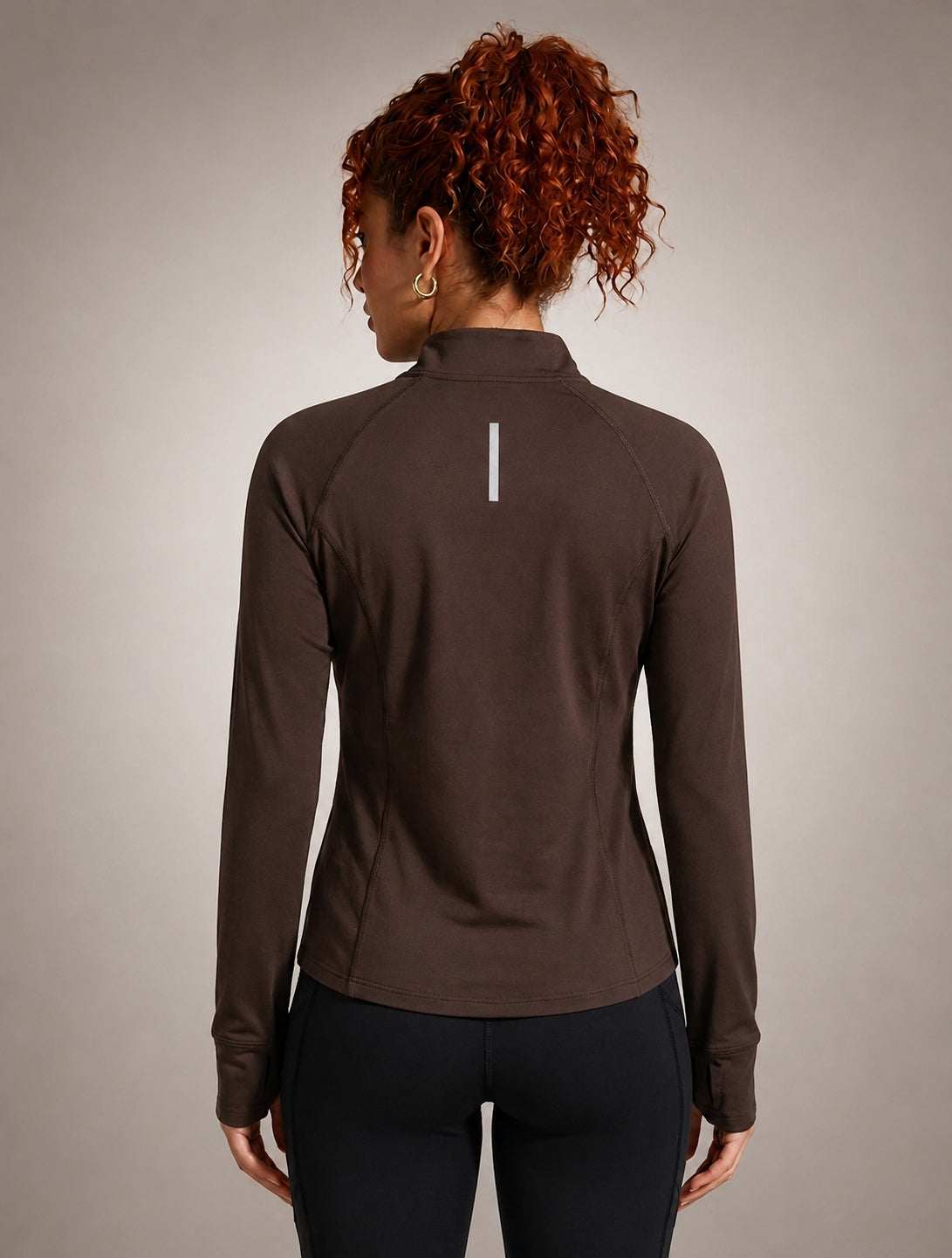 Dash Runner Half Zipper - Eclipse Brown
