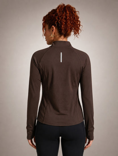 Dash Runner Half Zipper - Eclipse Brown