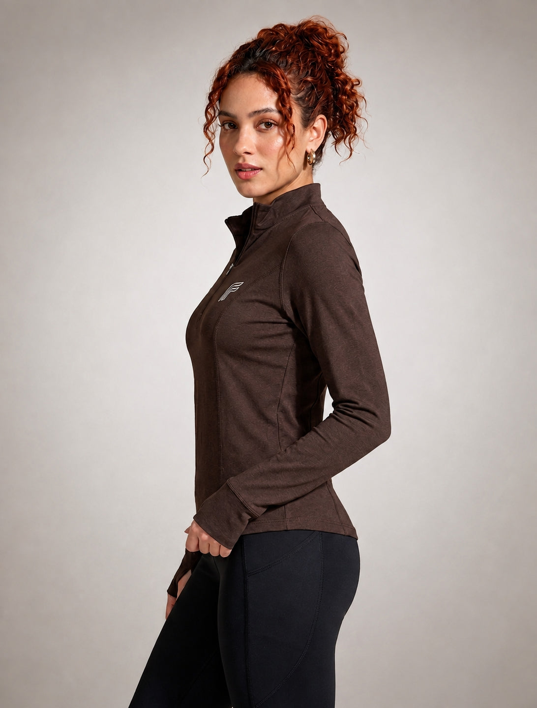 Dash Runner Half Zipper - Eclipse Brown
