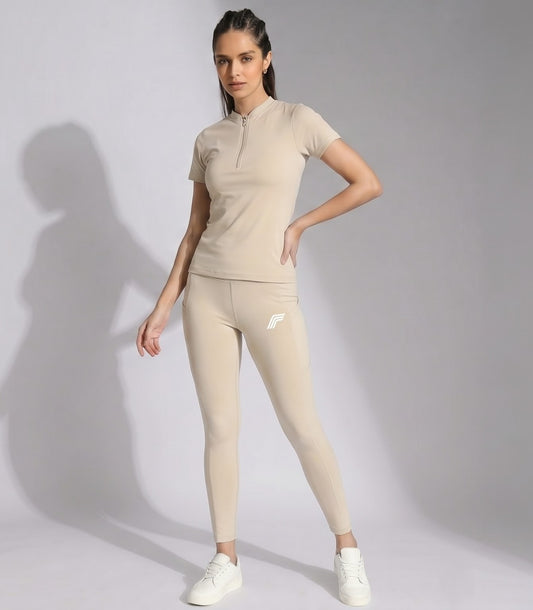 Aura Curve Leggings - Oatmeal Cream