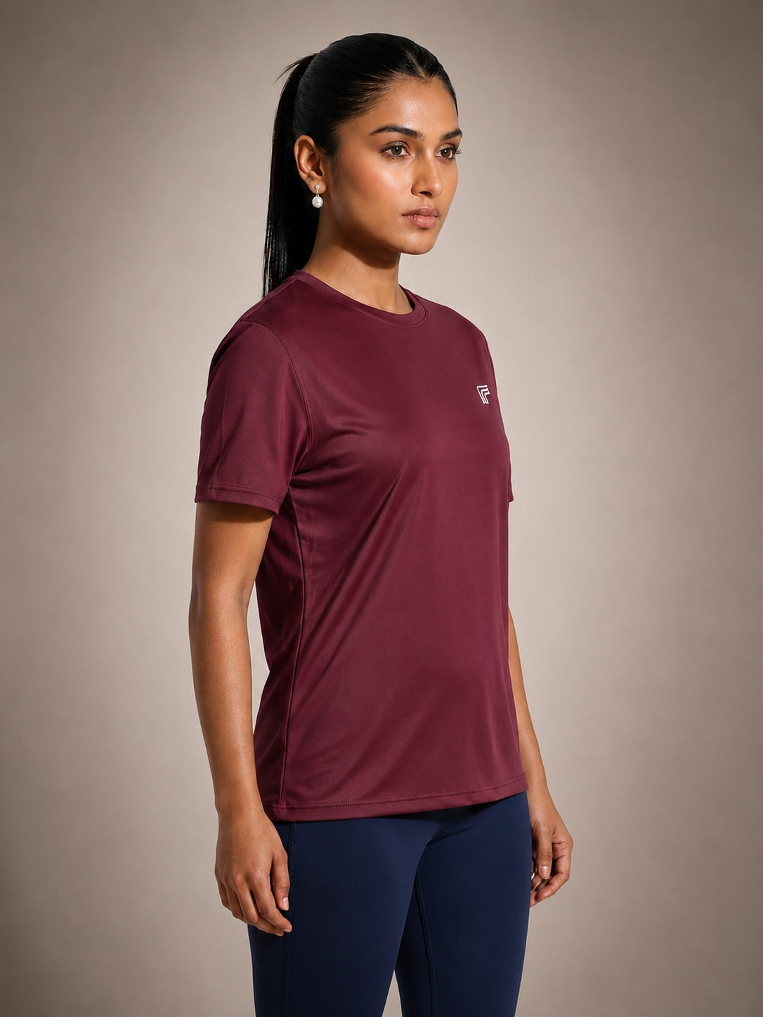 Active Pulse Tee - Velvet Maroon