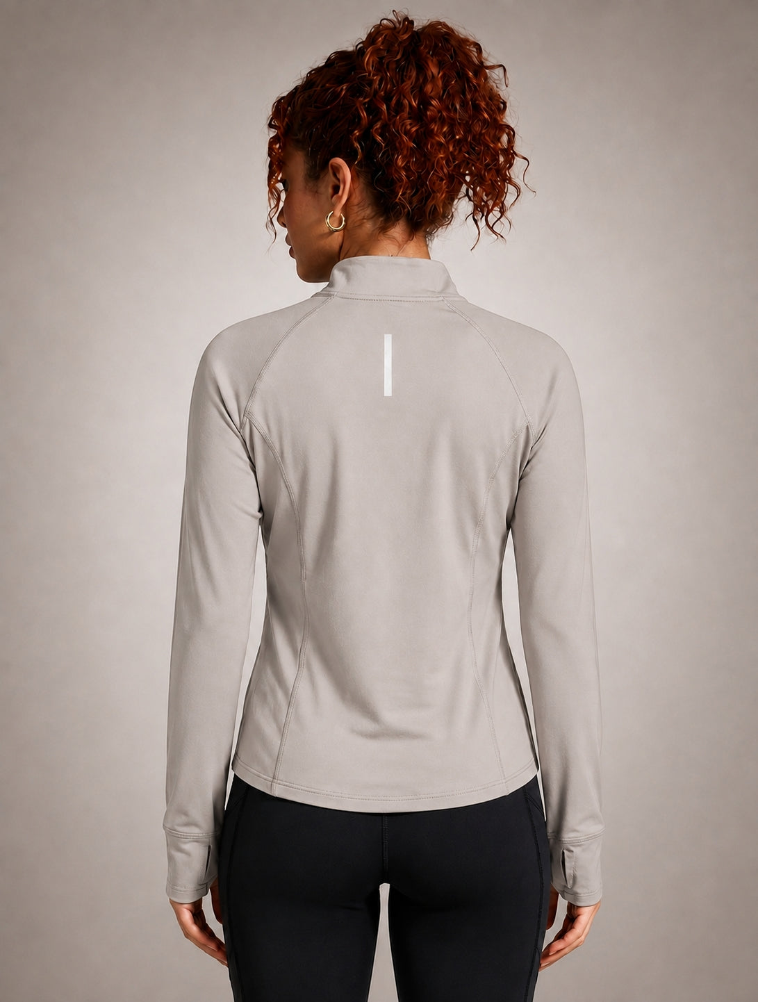 Dash Runner Half Zipper - Stone Frost Grey