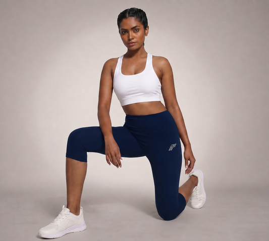 Hybrid 3/4 Capri Leggings - Kinetic Navy