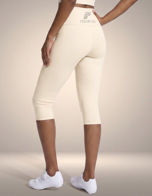 Hybrid 3/4 Capri Leggings - Sandstone Beige