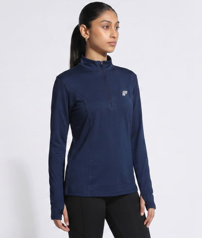 Dash Runner Half Zipper - Kinetic Navy