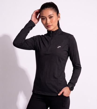 Dash Runner Half Zipper - Origin Black