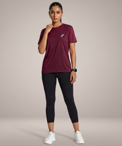 Active Pulse Tee - Velvet Maroon