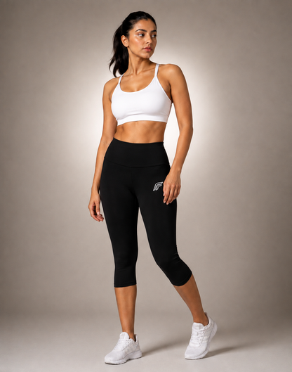 Hybrid 3/4 Capri Leggings - Origin Black