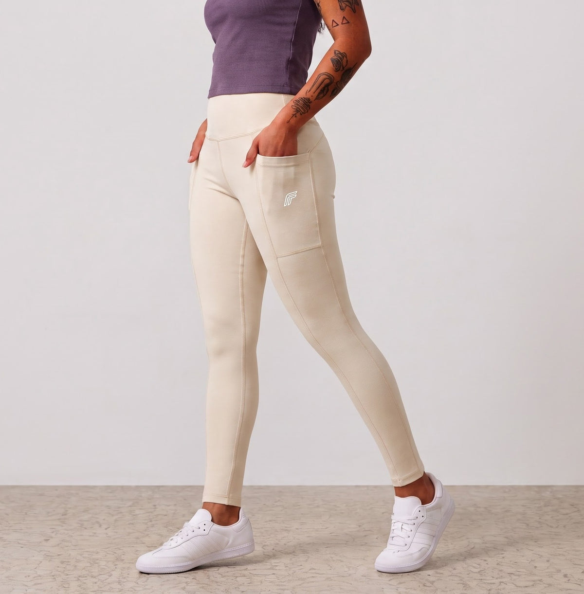 Twin Flex Leggings - Oatmeal Cream