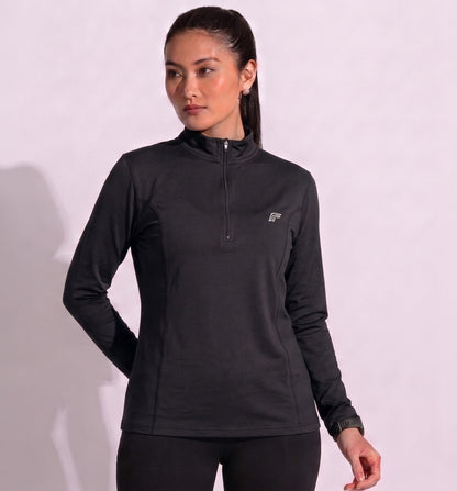 Dash Runner Half Zipper - Origin Black
